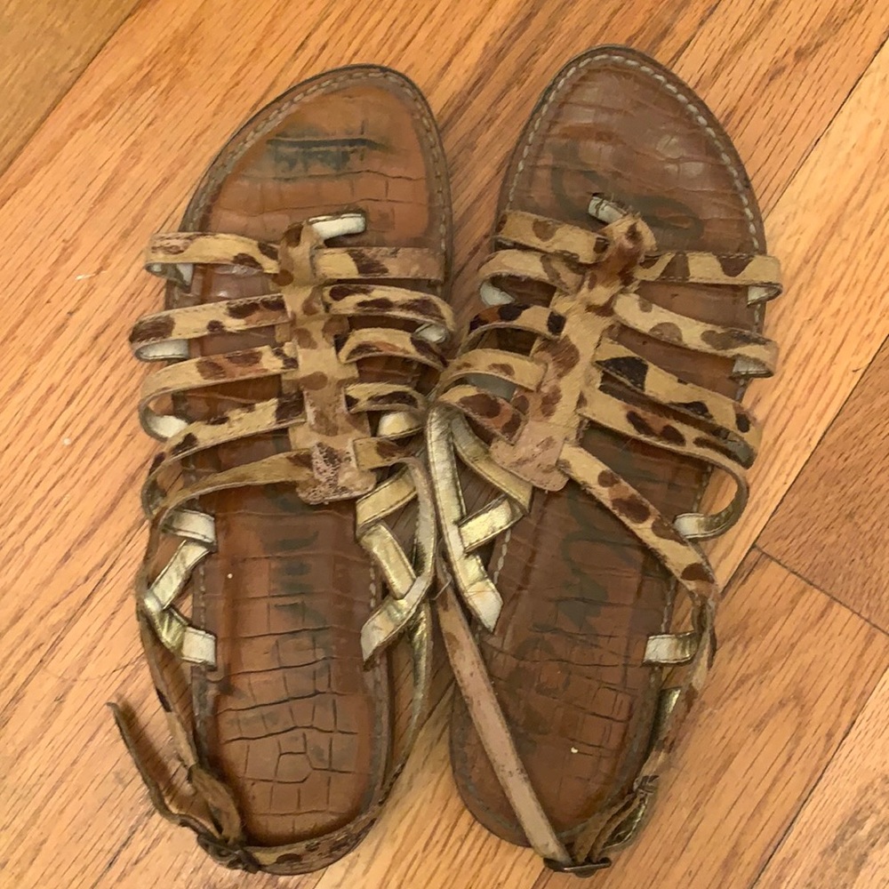 Sam Edelman Leopard Gladiator Sandal - Size 9